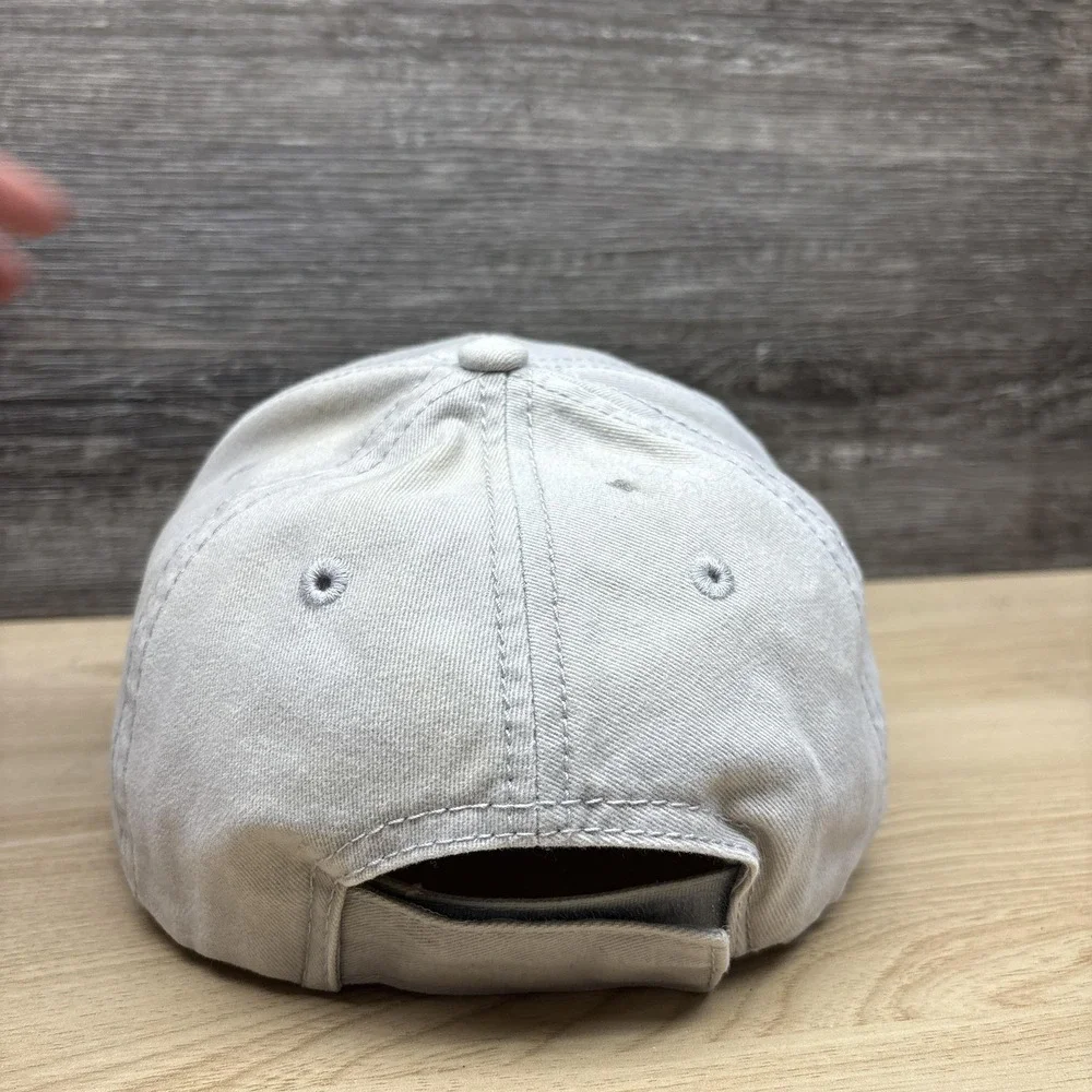 MET Logo Vantage‎ Hat Cap Strap Back Mens One Size Beige Twill Baseball